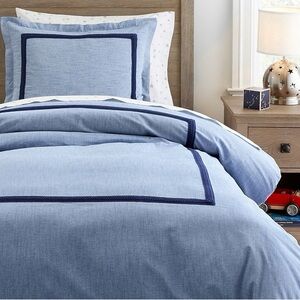 QUEEN - Braided Trim Duvet Cover